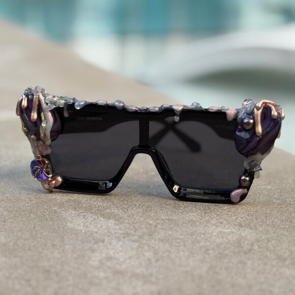 Oversized UFO Galaxy Sunglasses by Drip Creations main image 5